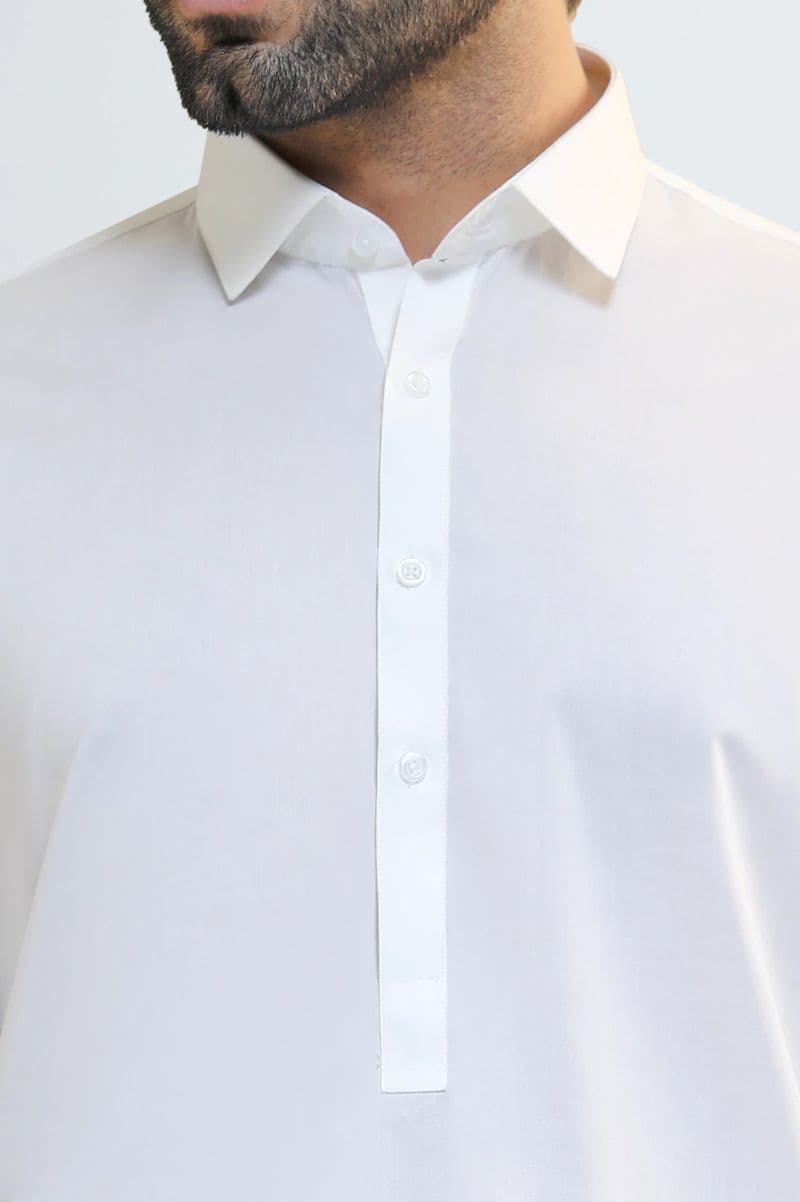 Off White Cotton Shalwar Kameez thumbnail