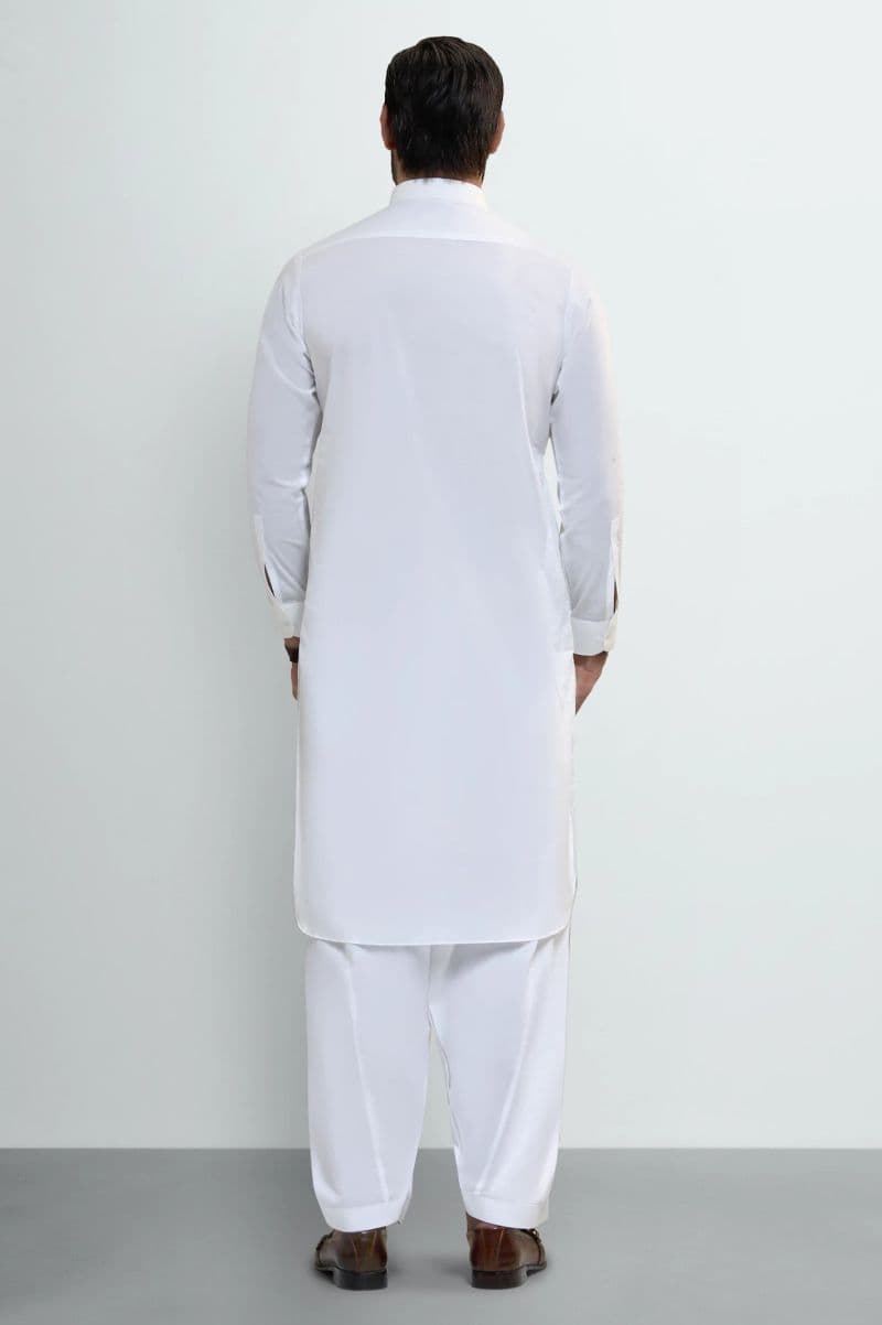 Off White Cotton Shalwar Kameez thumbnail