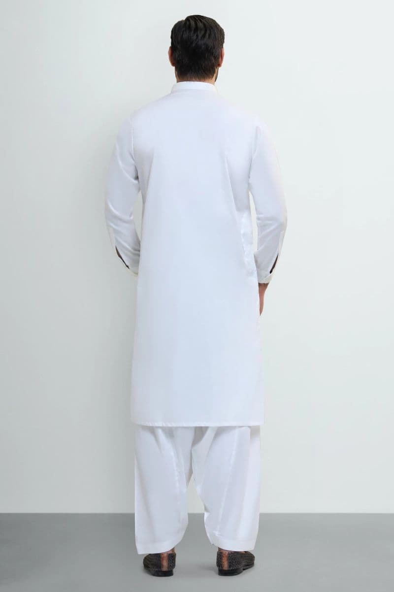 Off White Cotton Shalwar Kameez thumbnail