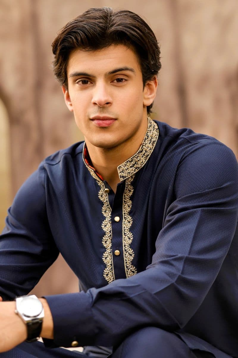 Navy Blue Wash & Wear Shalwar Kameez thumbnail