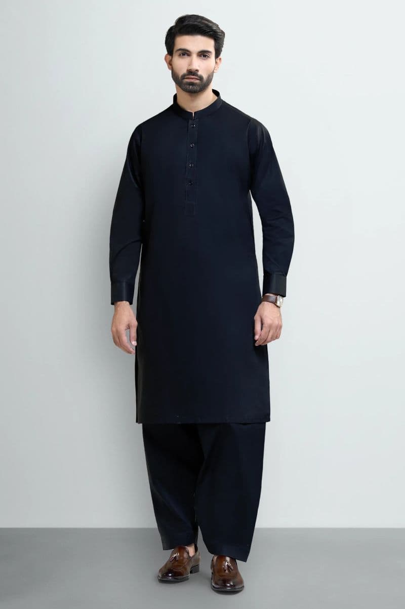 Black Cotton Shalwar Kameez thumbnail