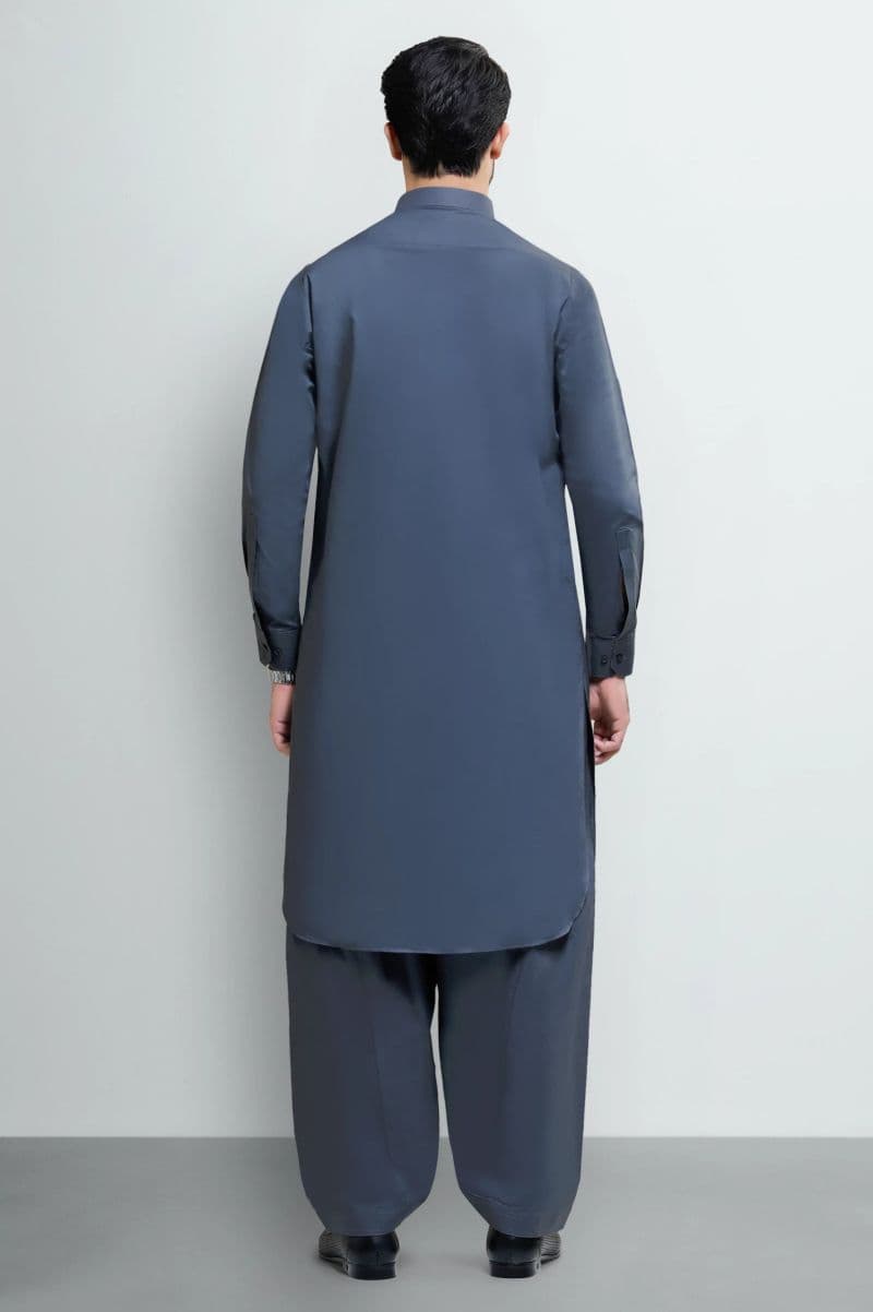 Dark Grey Cotton Shalwar Kameez thumbnail