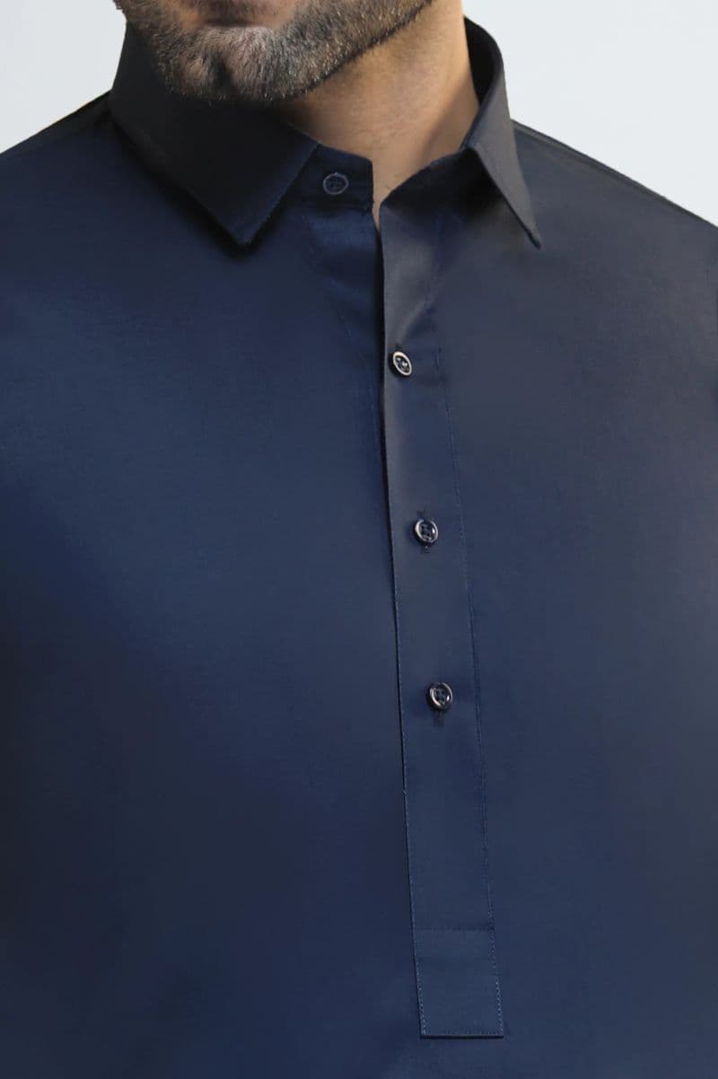 Navy Blue Cotton Shalwar Kameez thumbnail