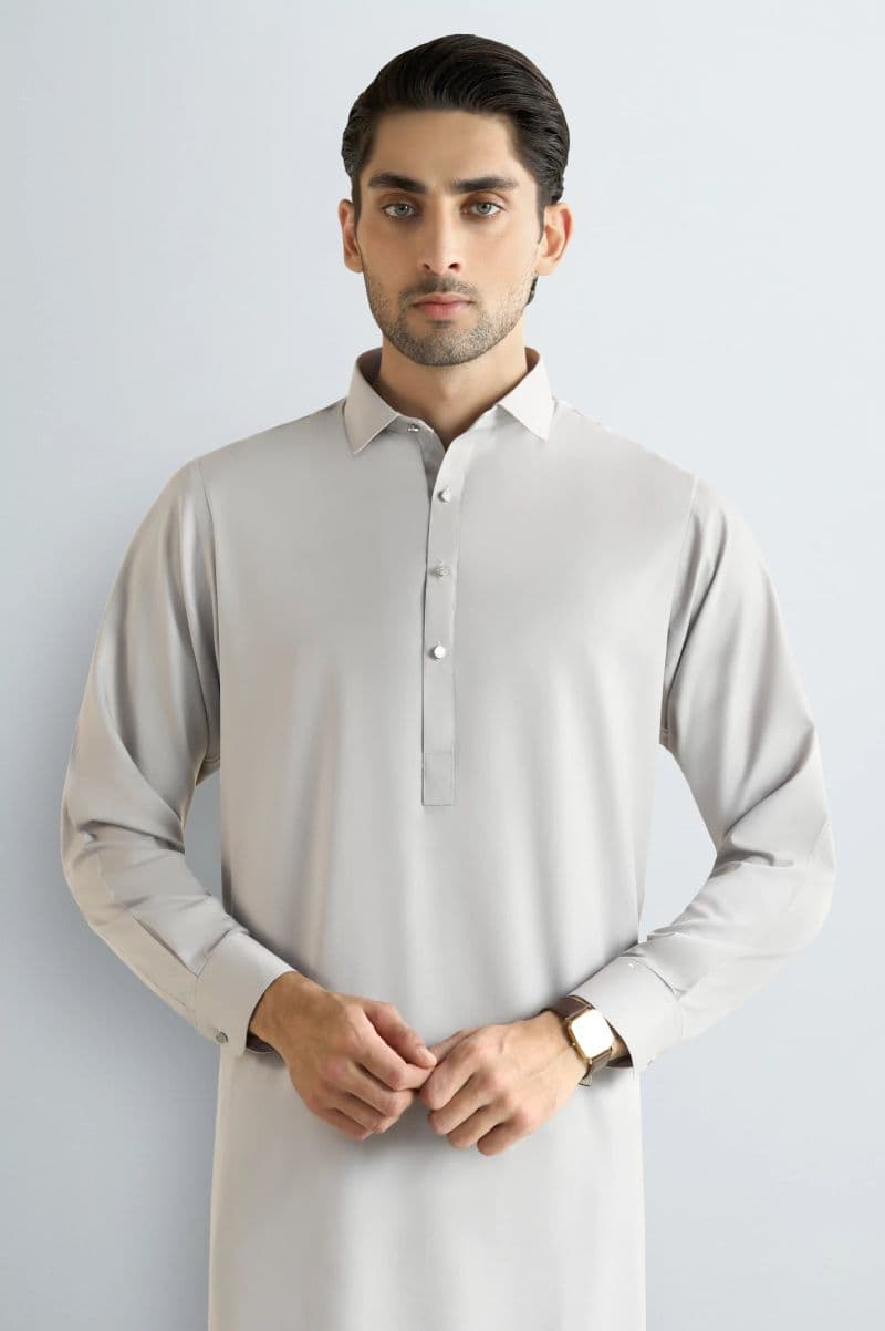 Light Beige Wash & Wear Shalwar Kameez thumbnail