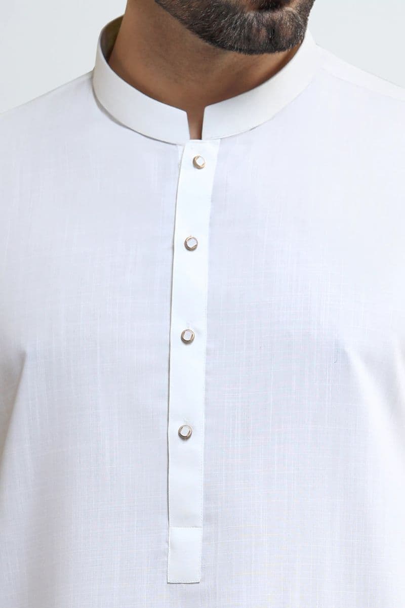 Off White Wash & Wear Shalwar Kameez thumbnail