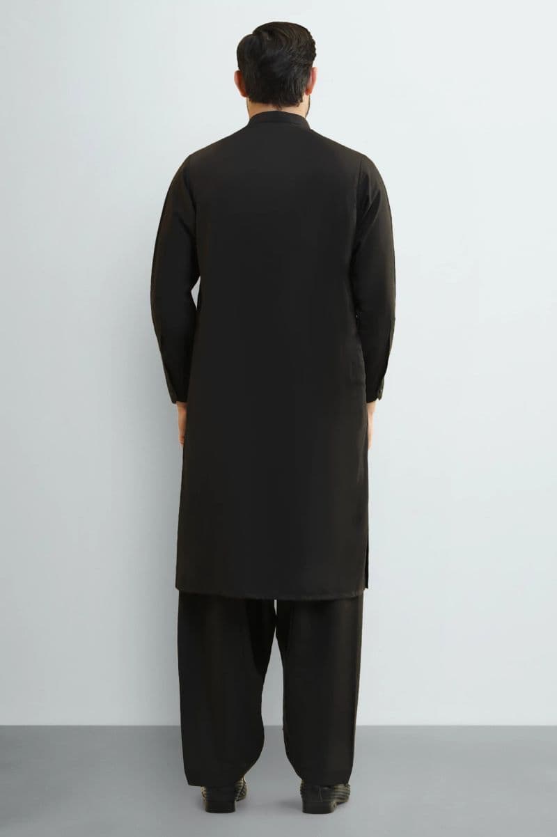 Black Wash & Wear Shalwar Kameez thumbnail
