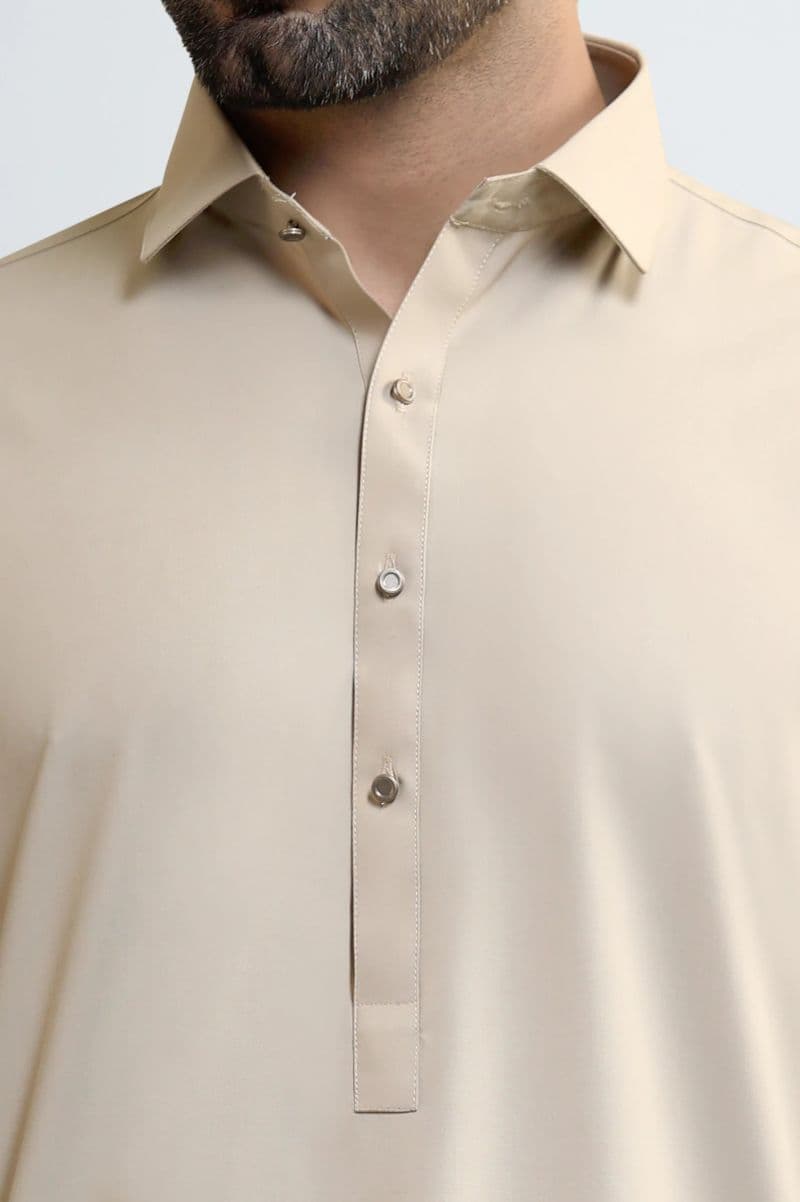 Fawn Wash & Wear Shalwar Kameez thumbnail