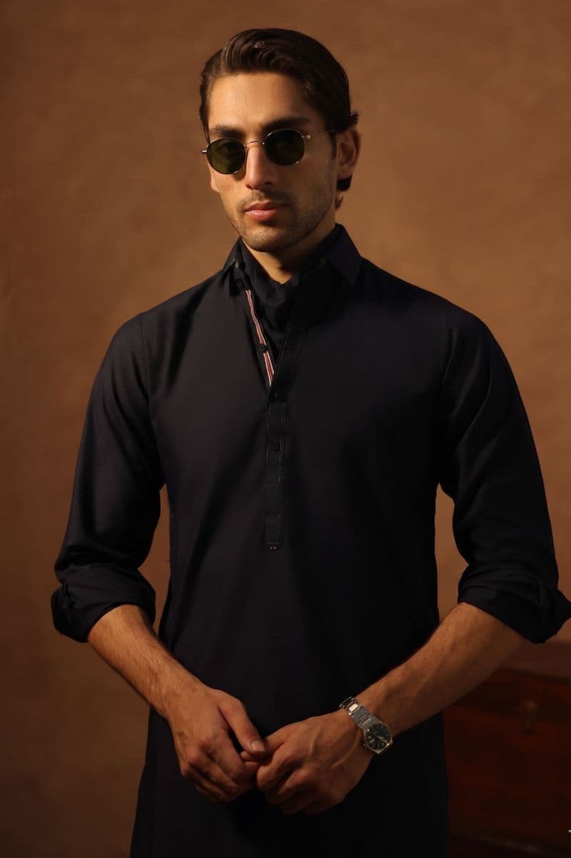 Grey Wash & Wear Shalwar Kameez thumbnail