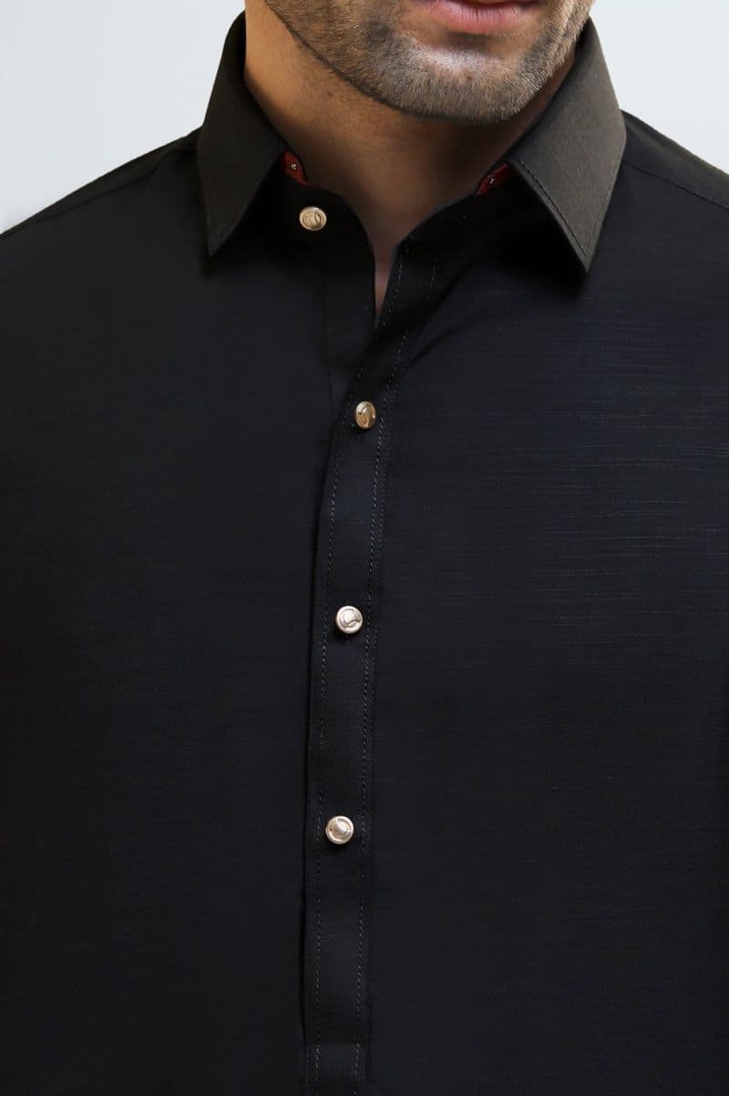 Black Wash & Wear Shalwar Kameez thumbnail
