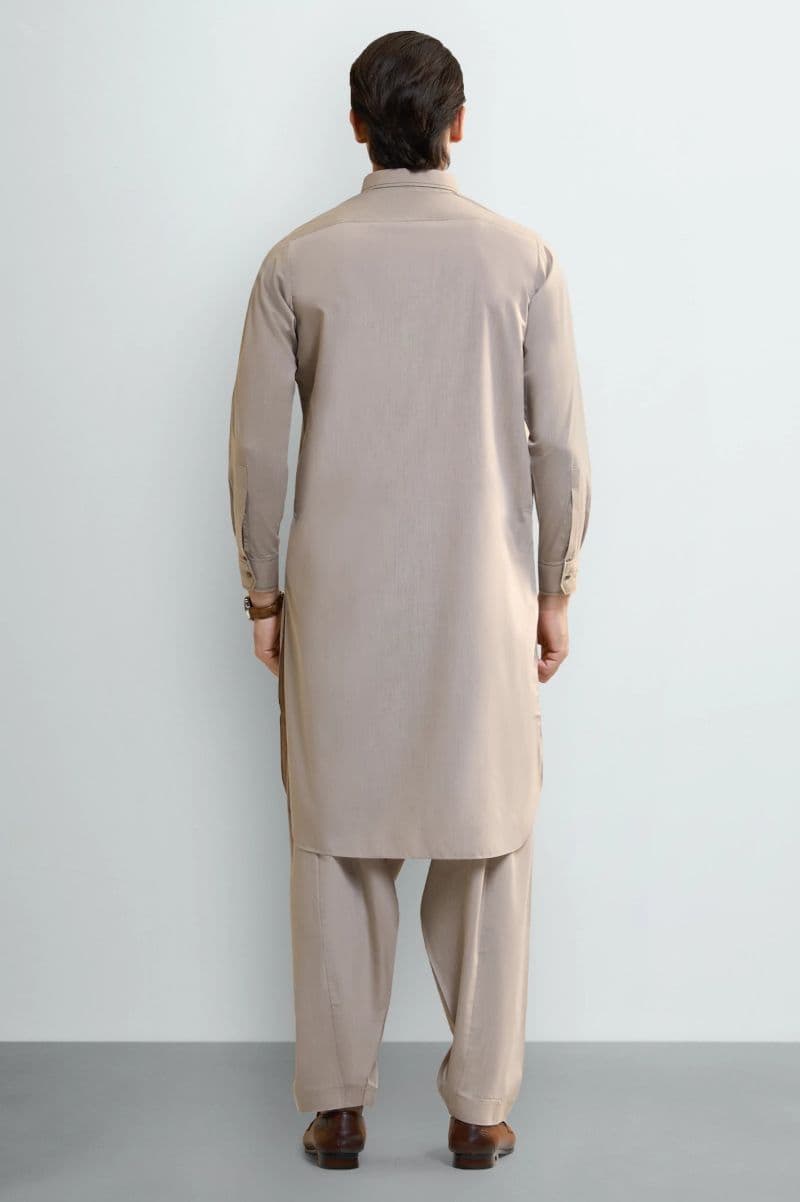 Brown Wash & Wear Shalwar Kameez thumbnail