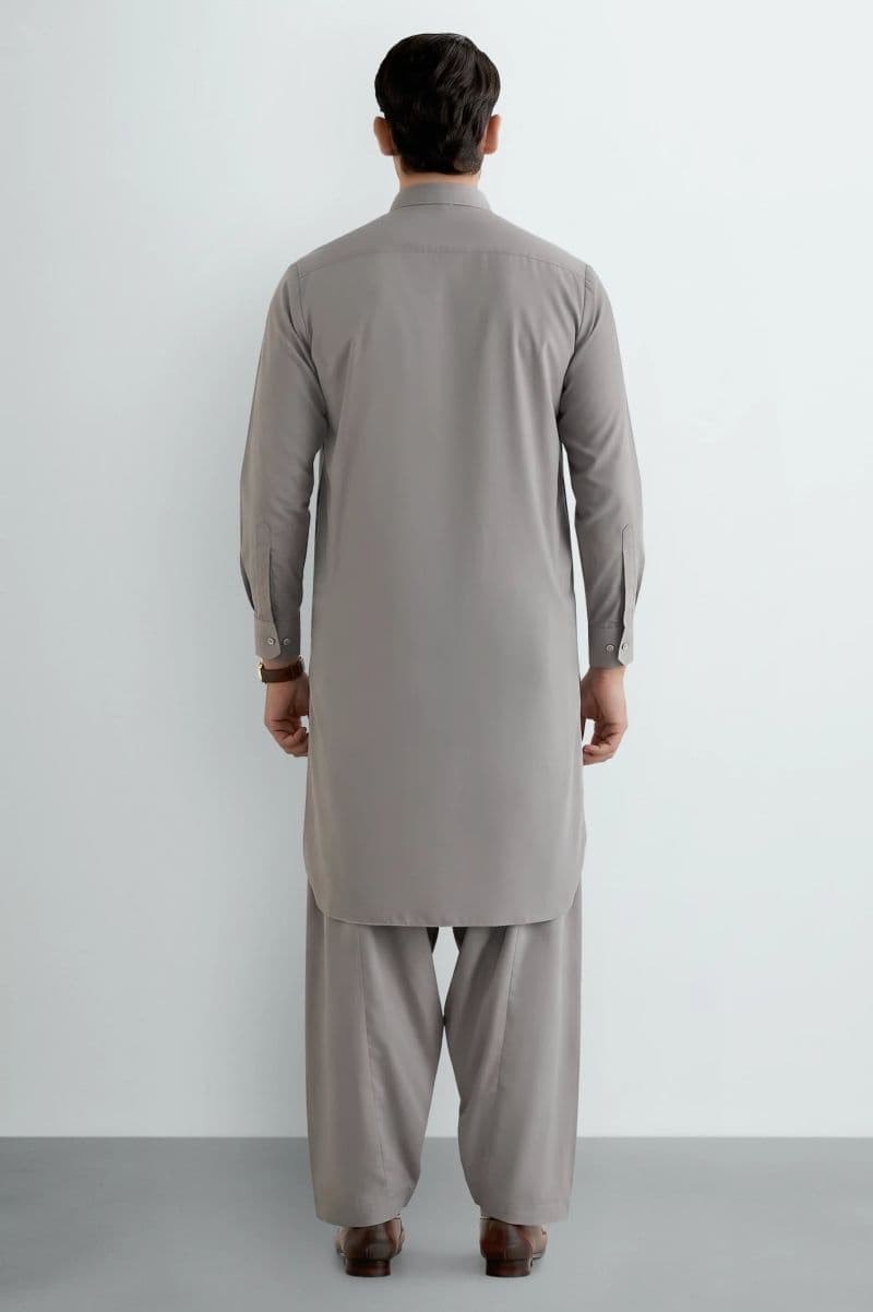 Beige Wash & Wear Shalwar Kameez thumbnail
