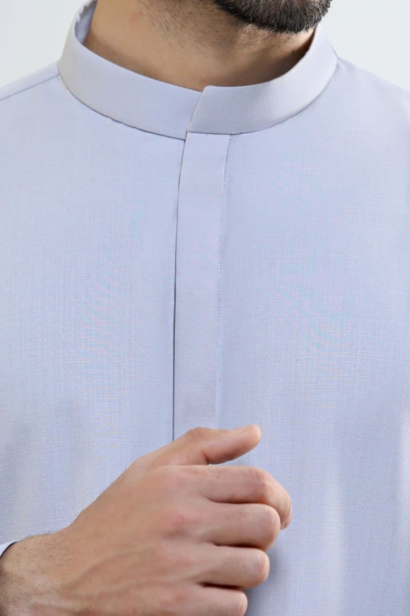 Light Grey Wash & Wear Shalwar Kameez thumbnail