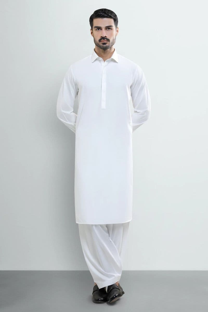 Off White Wash & Wear Shalwar Kameez thumbnail