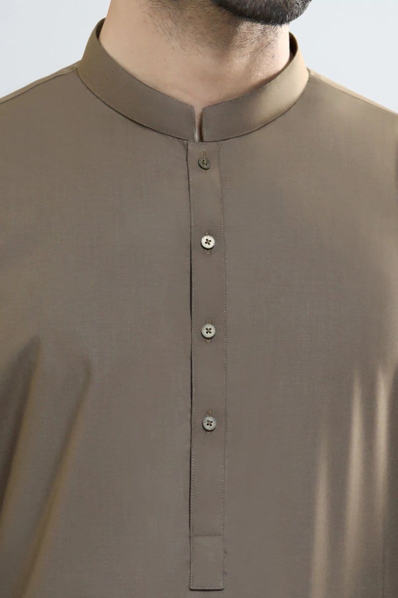 Light Brown Wash & Wear Shalwar Kameez thumbnail