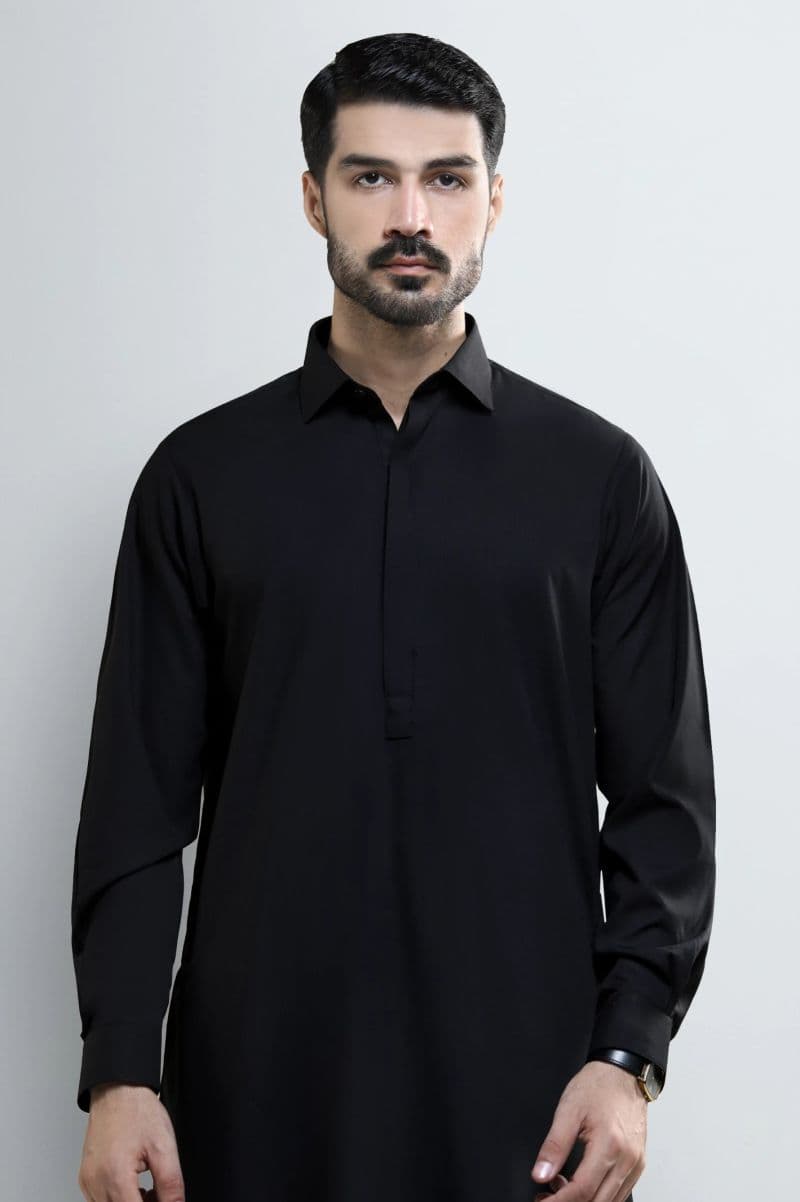Black Wash & Wear Shalwar Kameez thumbnail