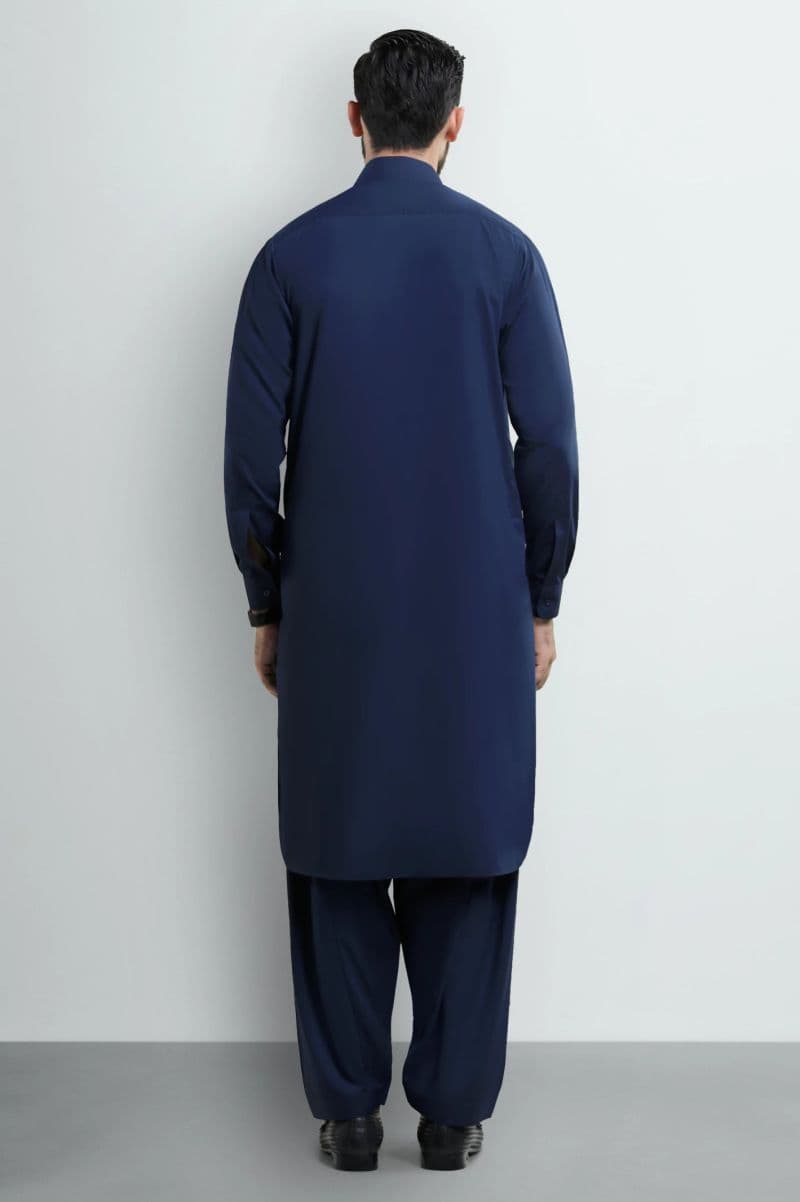 Medium Blue Wash & Wear Shalwar Kameez thumbnail