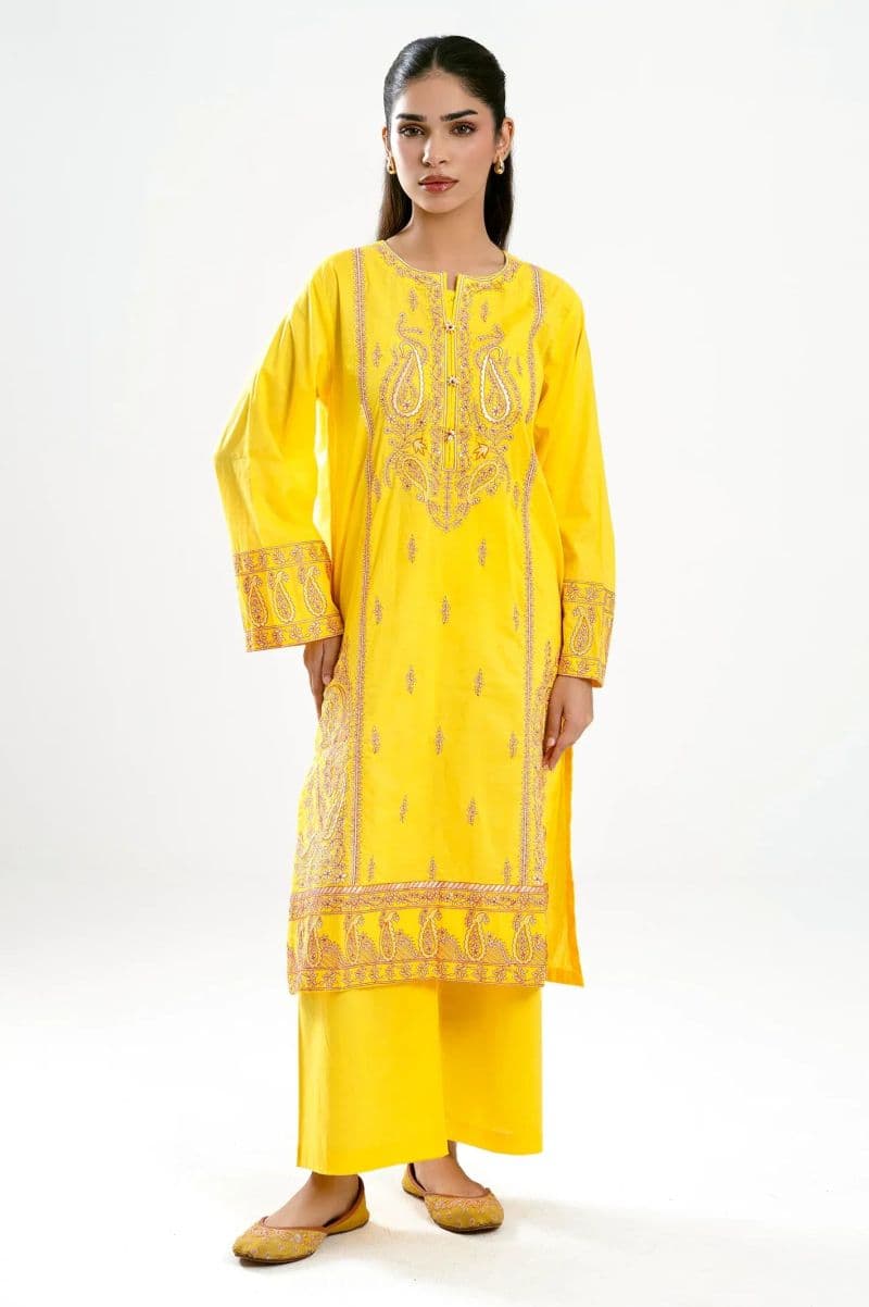 Embroidered Cambric-Yellow 2PC thumbnail