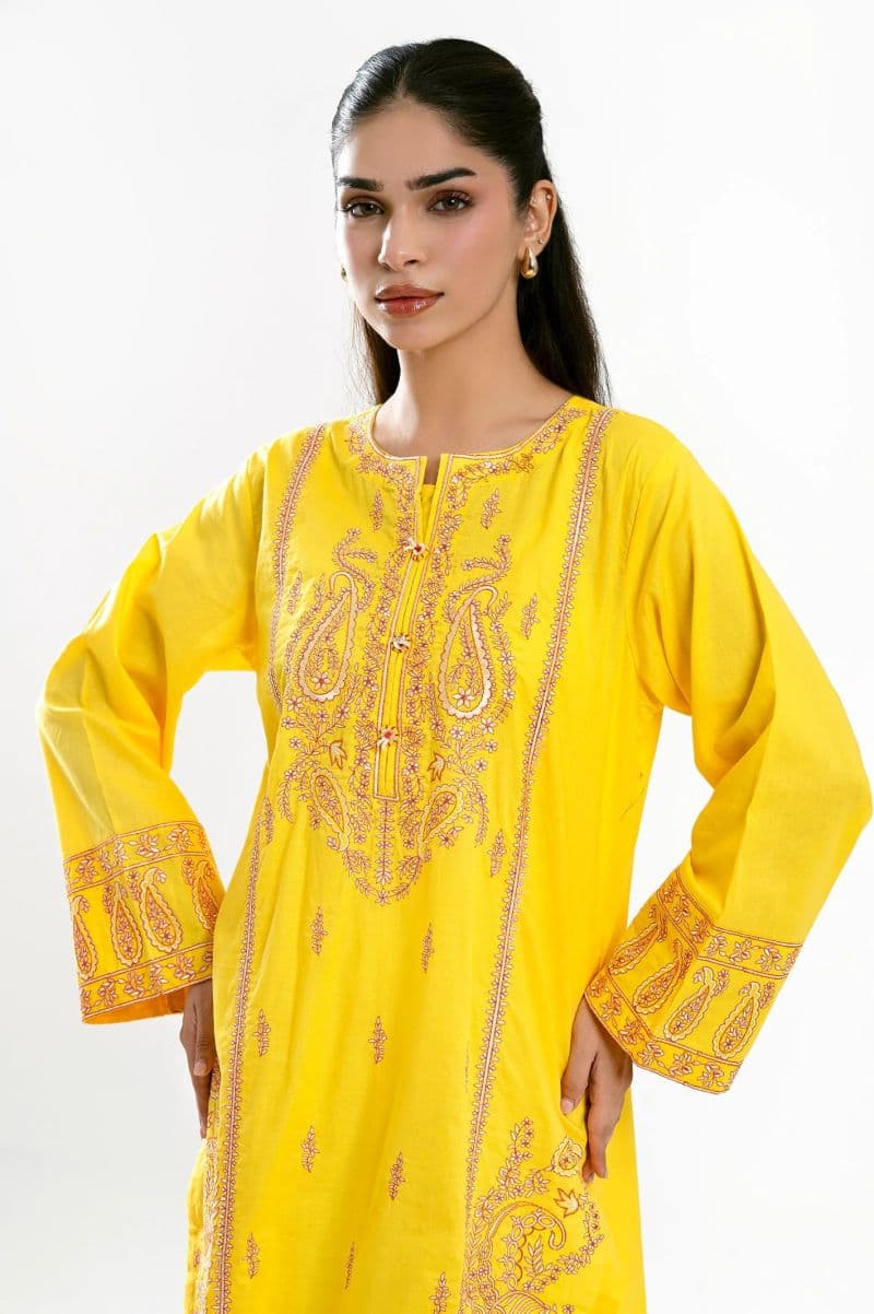 Embroidered Cambric-Yellow 2PC thumbnail