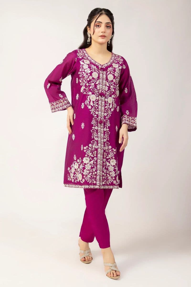Dark Pink Embroidered 2PC thumbnail