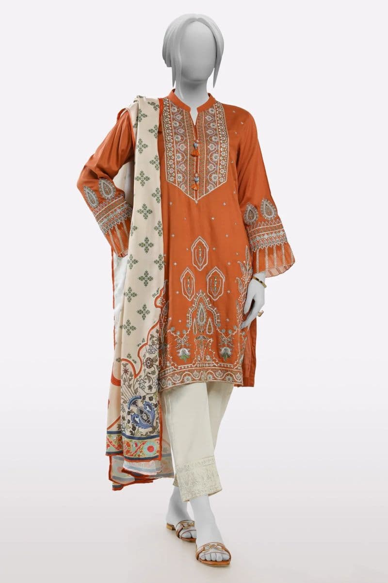 Embroidered Shirt and Dupatta thumbnail