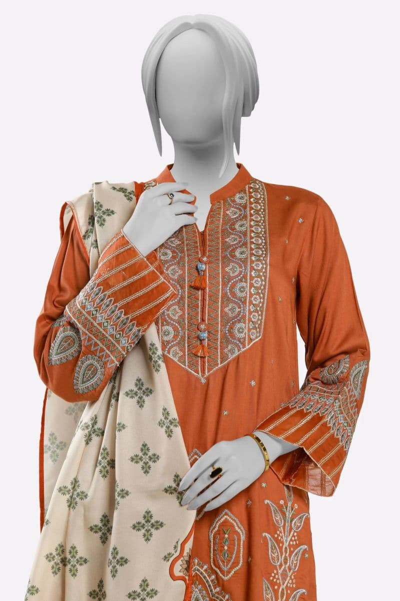 Embroidered Shirt and Dupatta thumbnail