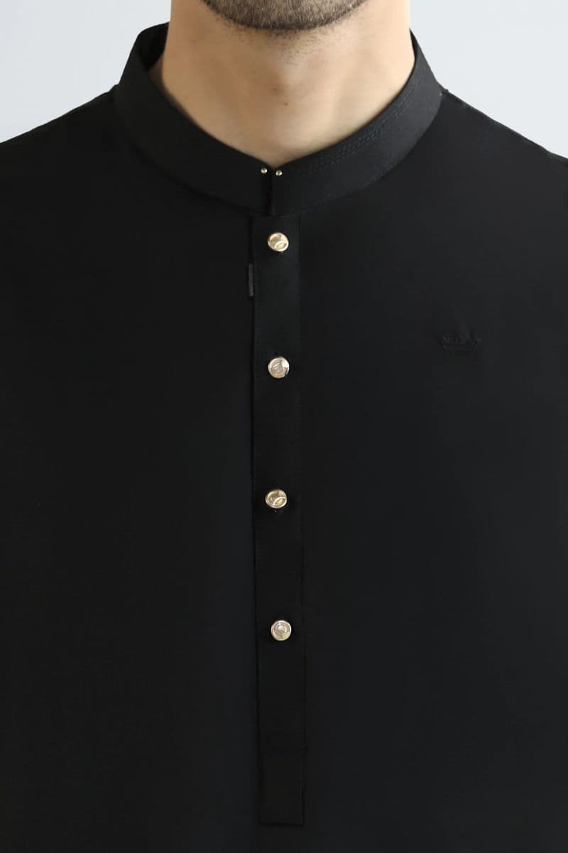 Black Wash & Wear Shalwar Kameez thumbnail