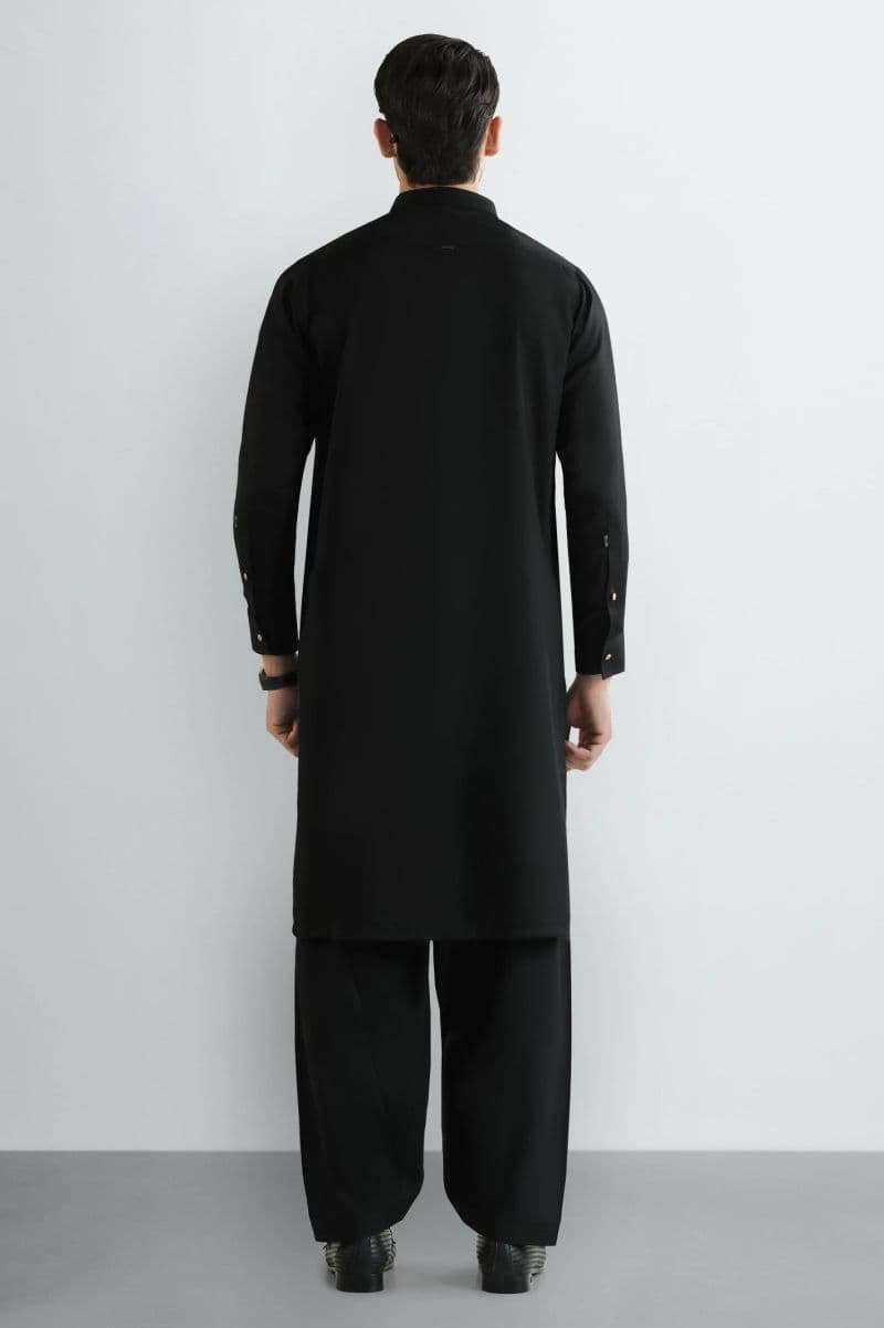 Black Wash & Wear Shalwar Kameez thumbnail