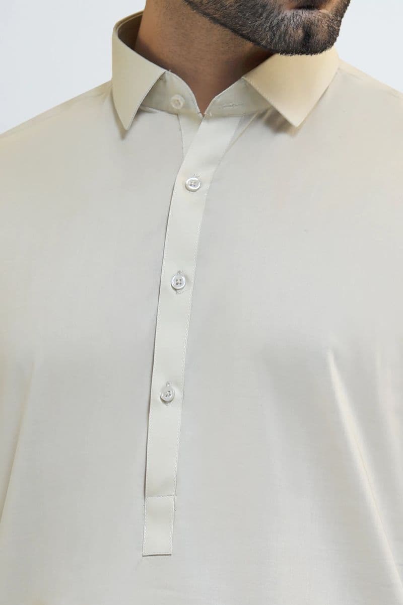 Dark Fawn Cotton Shalwar Kameez thumbnail