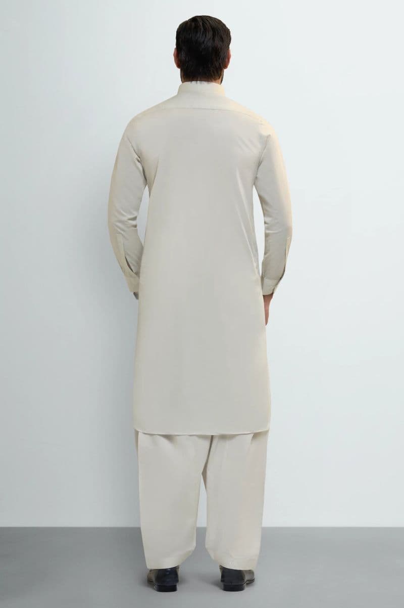 Dark Fawn Cotton Shalwar Kameez thumbnail