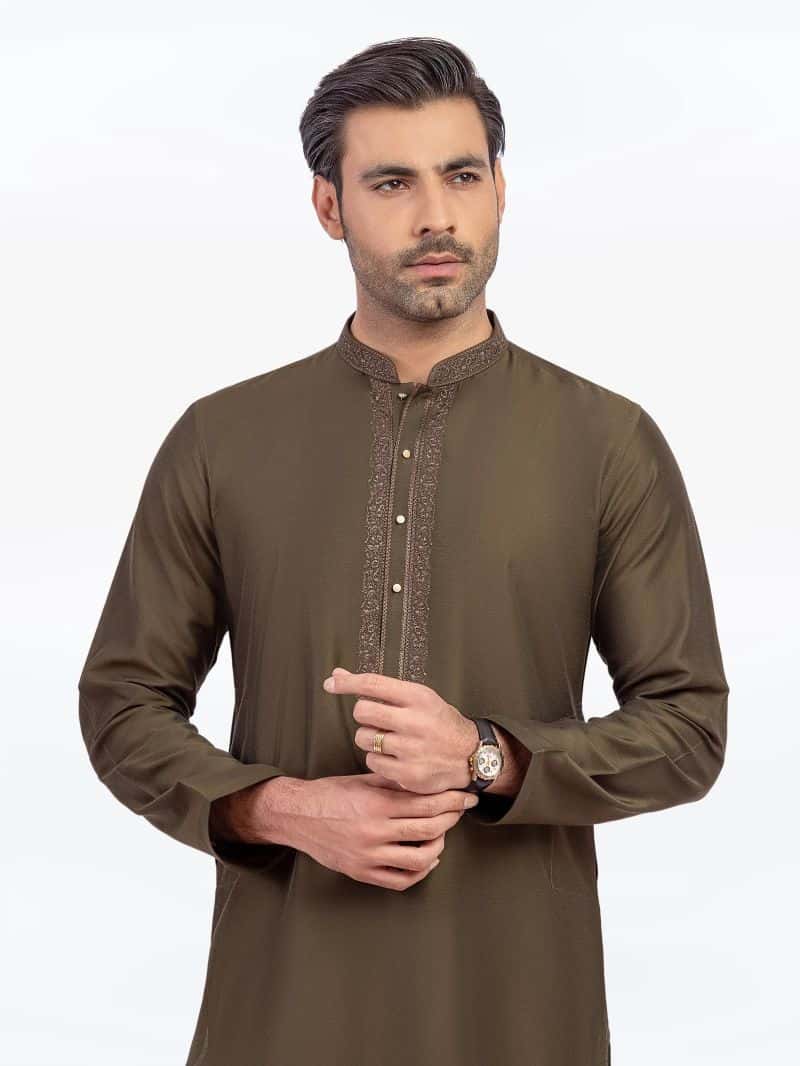 Embroidered Blended Kurta - EMTKC5-150 - alternate view