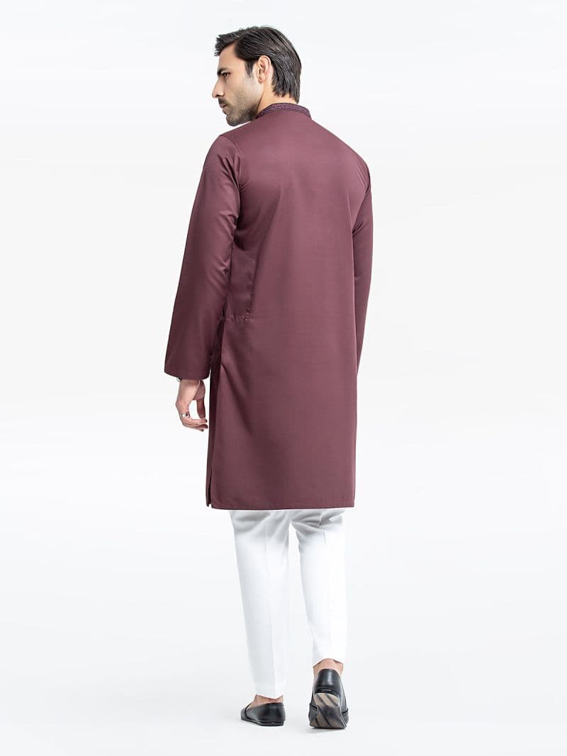 Embroidered Dobby Kurta - EMTK24S-99447 thumbnail
