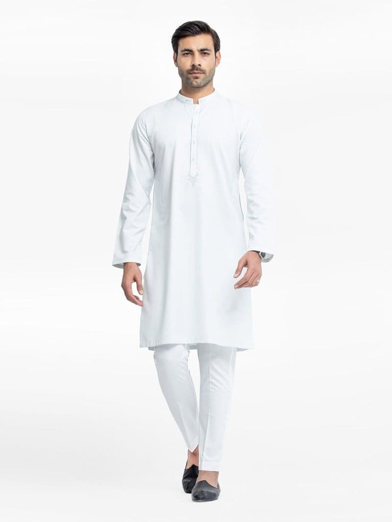 Embroidered Dobby Kurta - EMTK24-99443 thumbnail