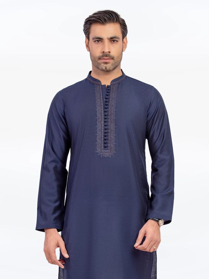 Embroidered Blended Kurta - EMTKC5-151 thumbnail