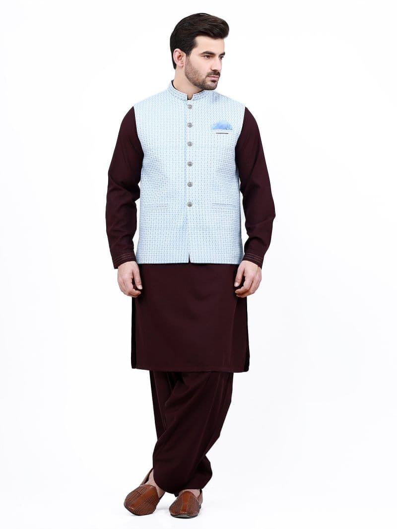 Embroidered Cotton Waistcoat - EMTWCC21-112 thumbnail