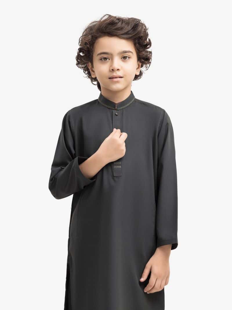 Embroidered Blended Kurta Pajama - EBTKP5-018 - alternate view