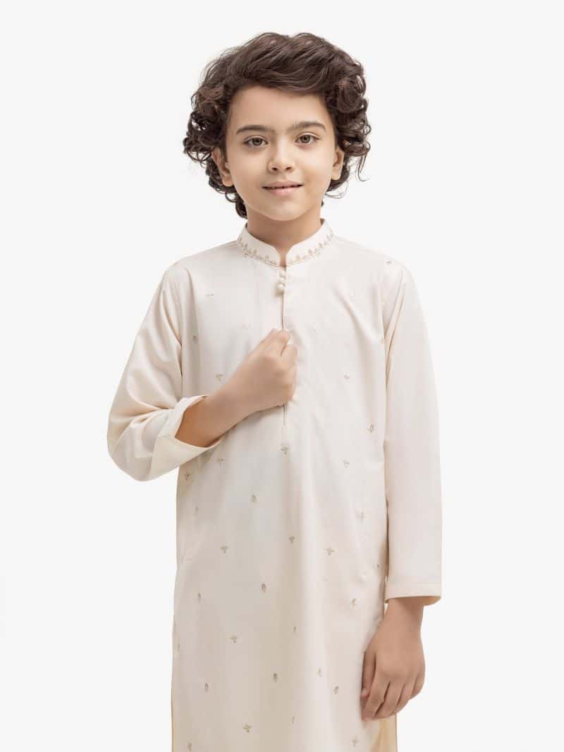 Embroidered Blended Kurta Pajama - EBTKP5-015 - alternate view