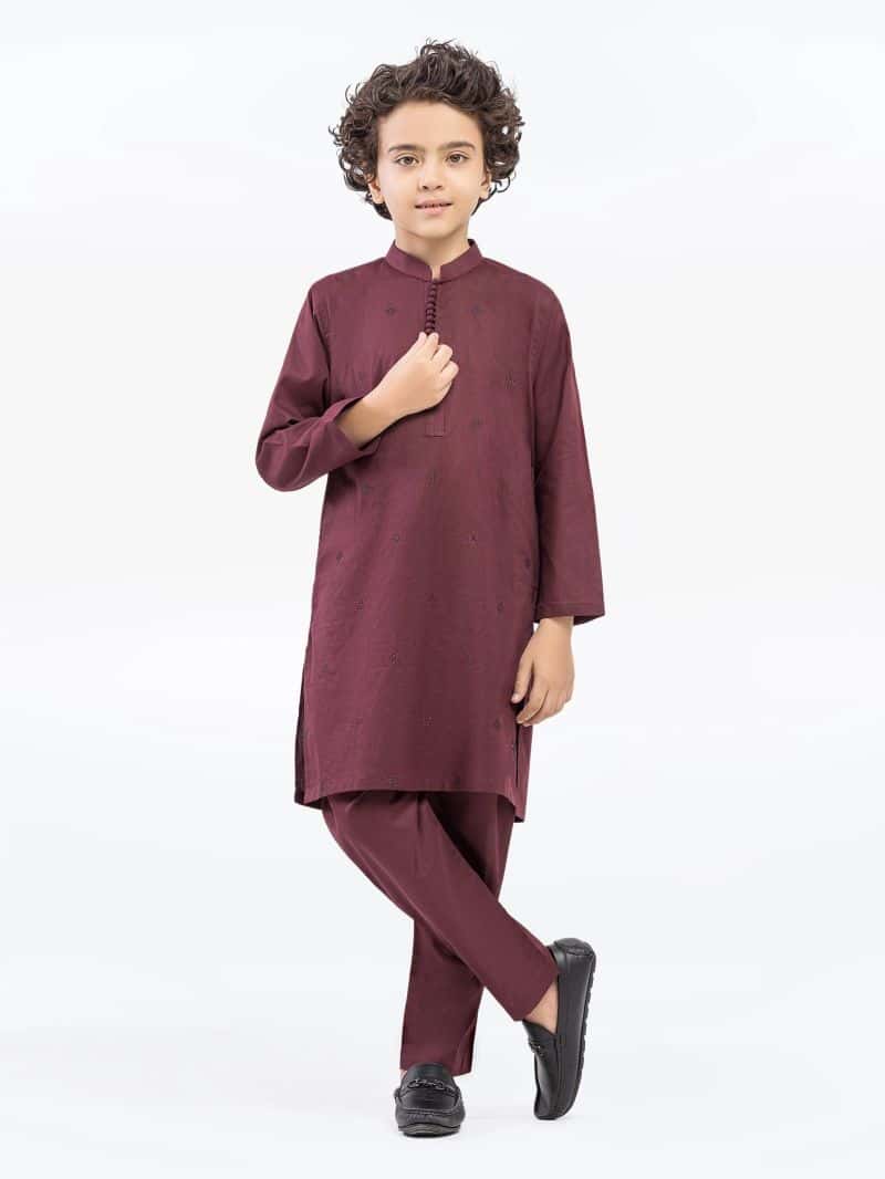 Embroidered Cotton Kurta Pajama - EBTKP5-023