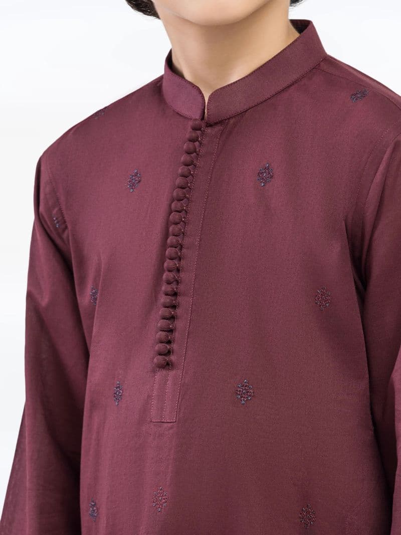 Embroidered Cotton Kurta Pajama - EBTKP5-023 thumbnail