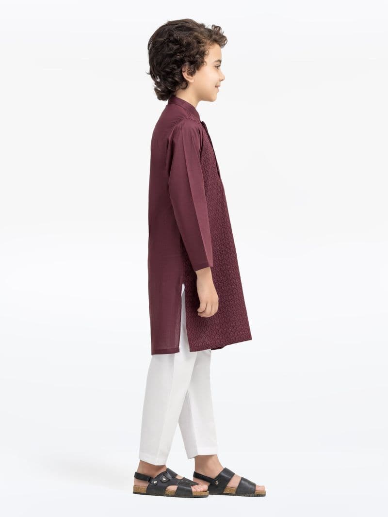 Embroidered Cotton Kurta - EBTK25-3997 thumbnail