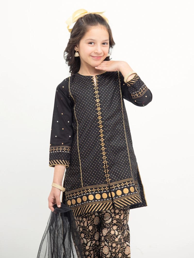 Block Print Cambric Suit - EGTKP5-70816-3P thumbnail