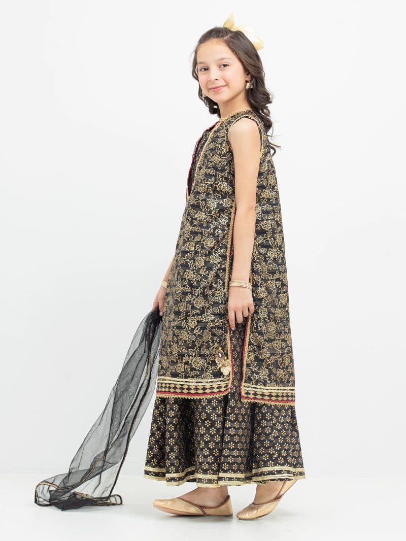 Block Print Cotton Shirt Dupatta - EGTPL5-50030SD thumbnail