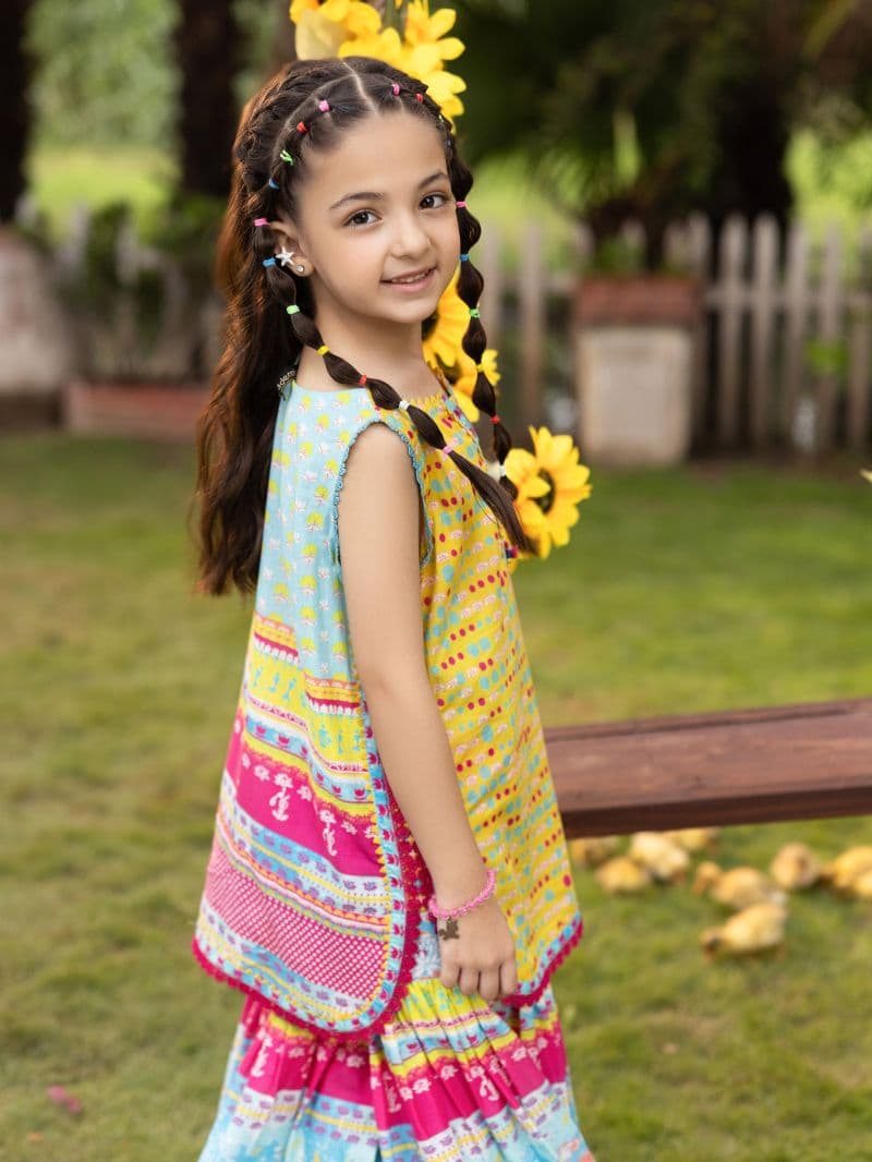 Printed Lawn Gharara Set - EGTKP5-70982ST thumbnail