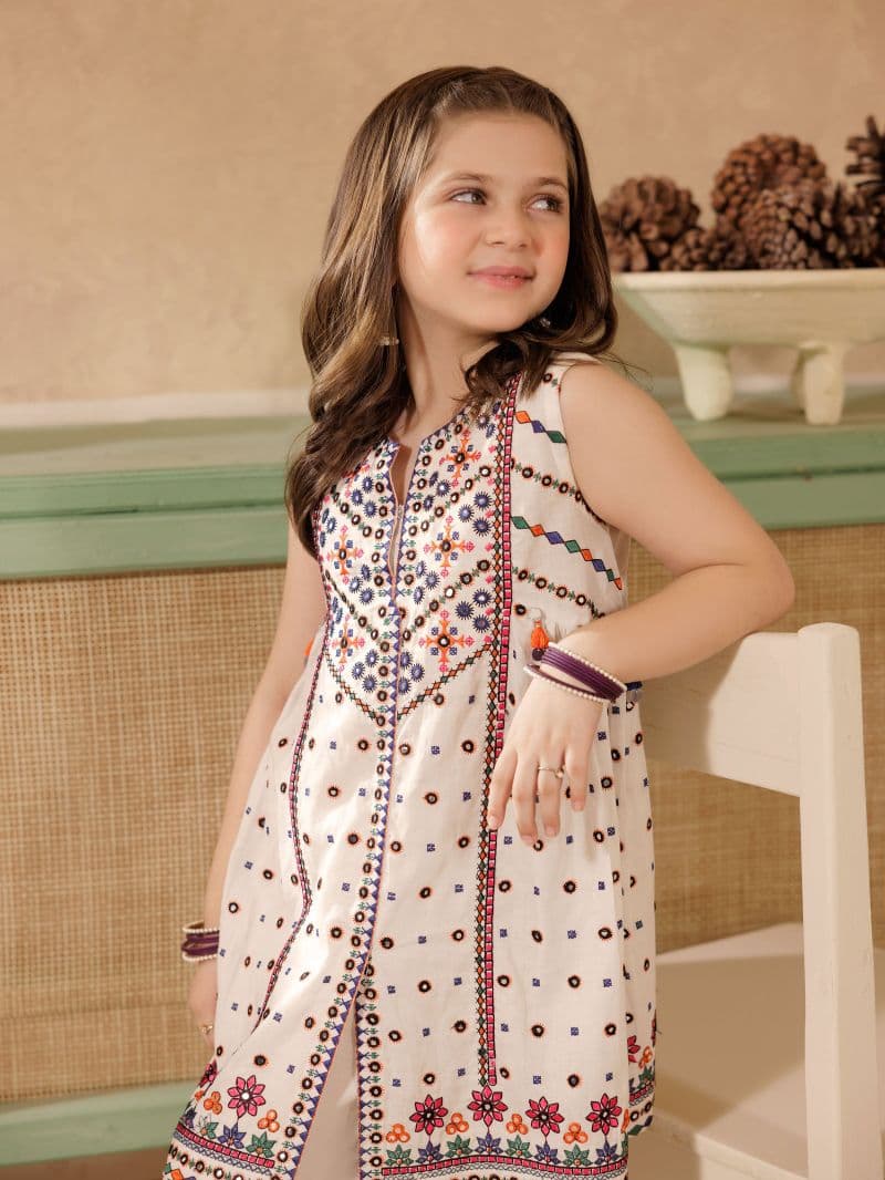 Embroidered Cambric Co-Ord Set - EGTKE5-71013ST thumbnail