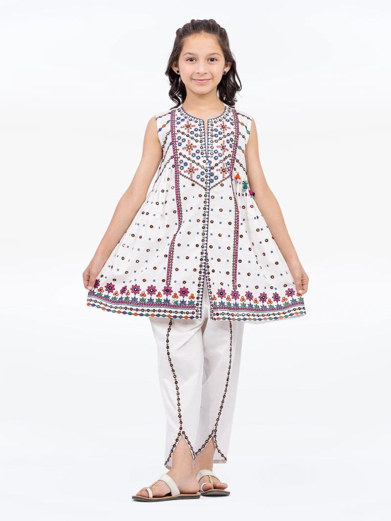 Embroidered Cambric Co-Ord Set - EGTKE5-71013ST thumbnail