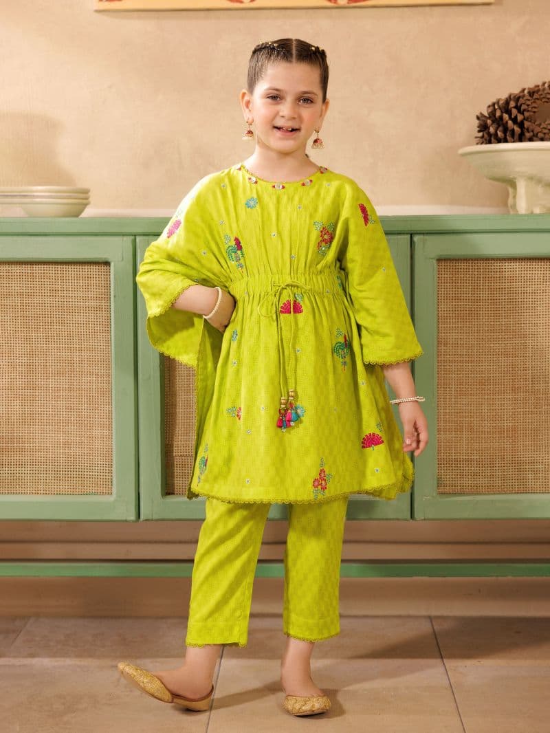 Embroidered Lawn Jacquard Co-Ord Set - EGTKE5-71017ST thumbnail