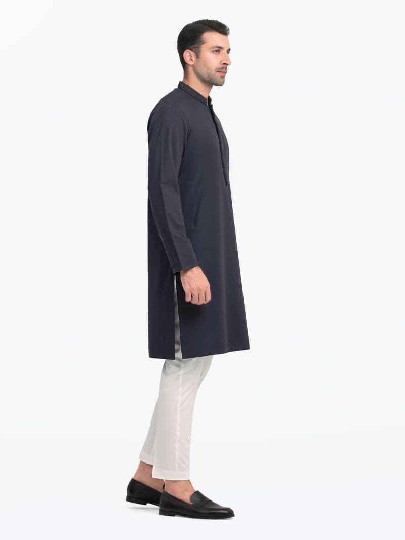 Embroidered Dobby Kurta - EMTK5-99545 thumbnail