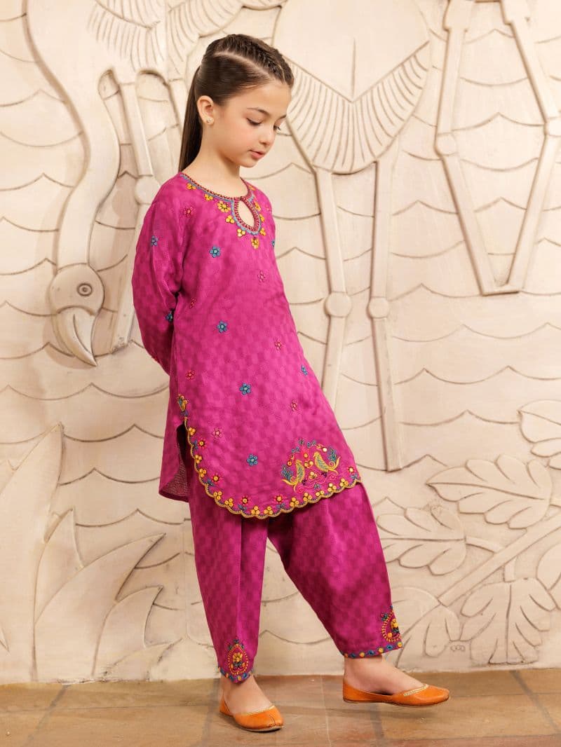 Embroidered Dobby Co-Ord Set - EGTKE5-71019ST thumbnail