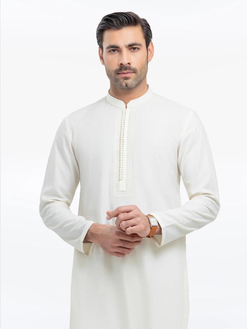 Embroidered Dobby Kurta thumbnail