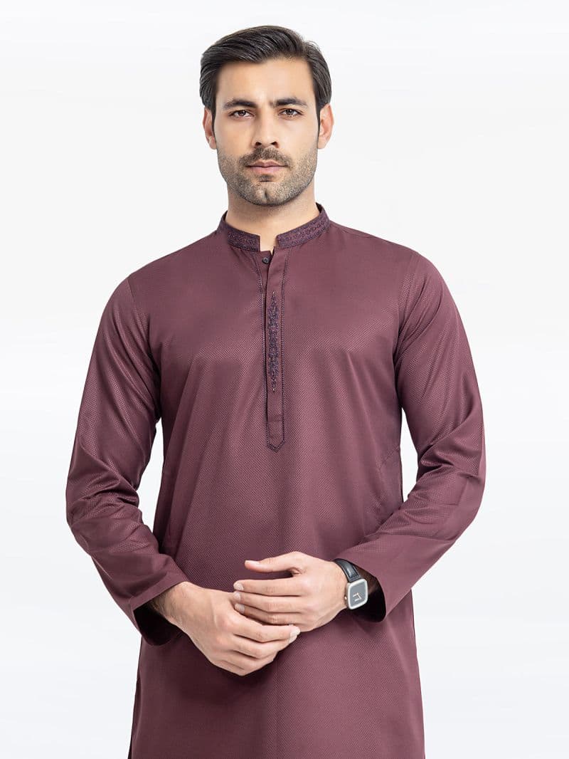 Embroidered Dobby Kurta thumbnail