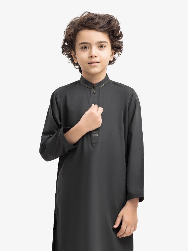 Embroidered Blended Kurta Pajama thumbnail